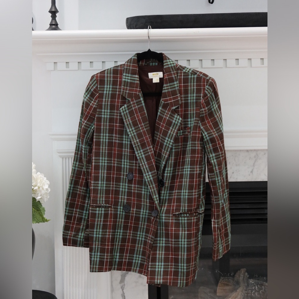 Anthropologie Maeve Blazer (Brown, Green), size S